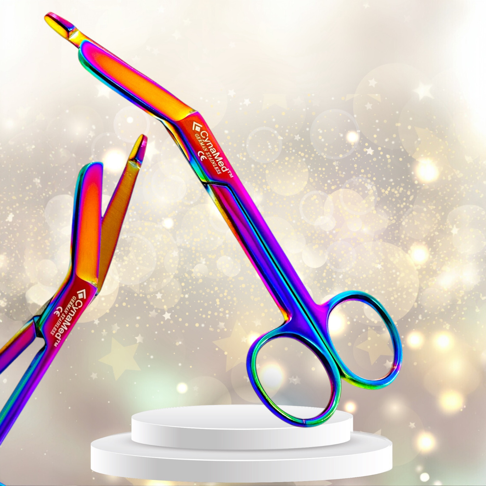 1EA LISTER BANDAGE SCISSORS 5.5″ RAINBOW COLOR PREMIUM ENT INSTRUMENTS MEDICAL