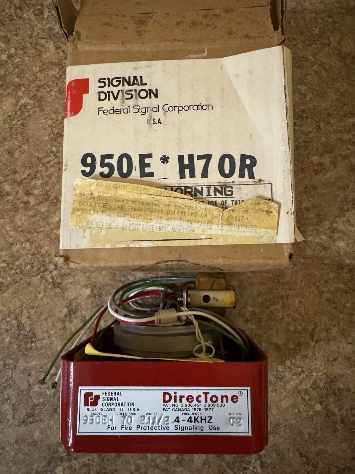 Federal Signal Model 950 Loud Speaker Fire Alarm Loudspeaker