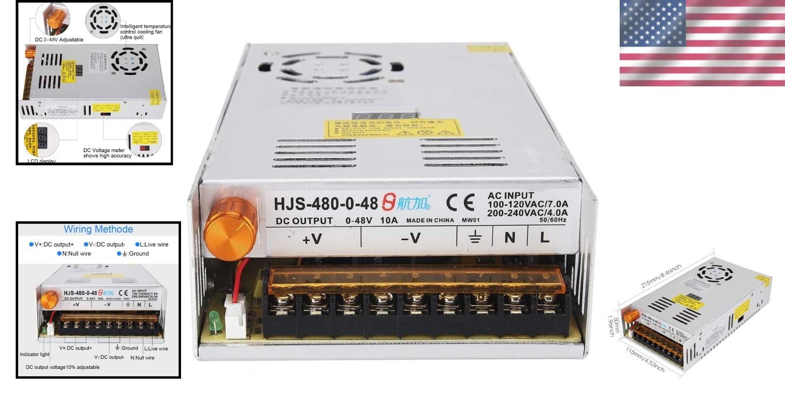 480W Voltage Regulator Digital Display