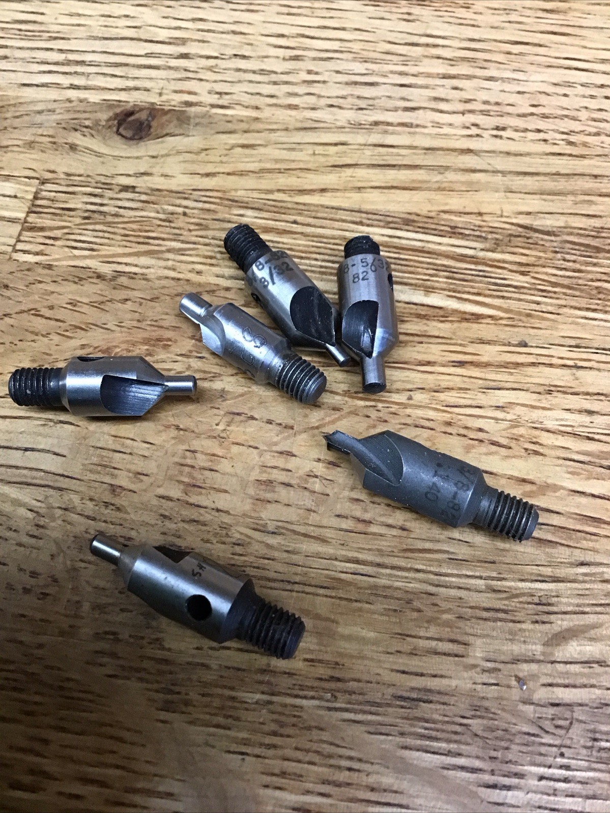 Lot Of 6 Threaded Shank Stop Countersink Assorted Schrillo