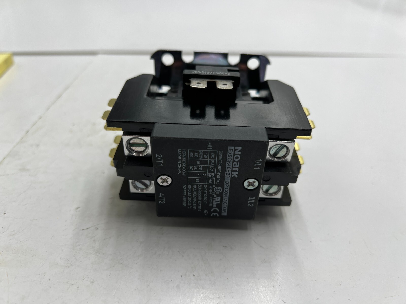 NOARK Definite Purpose Contactor, 2 Pole, 208/240VAC, N4163