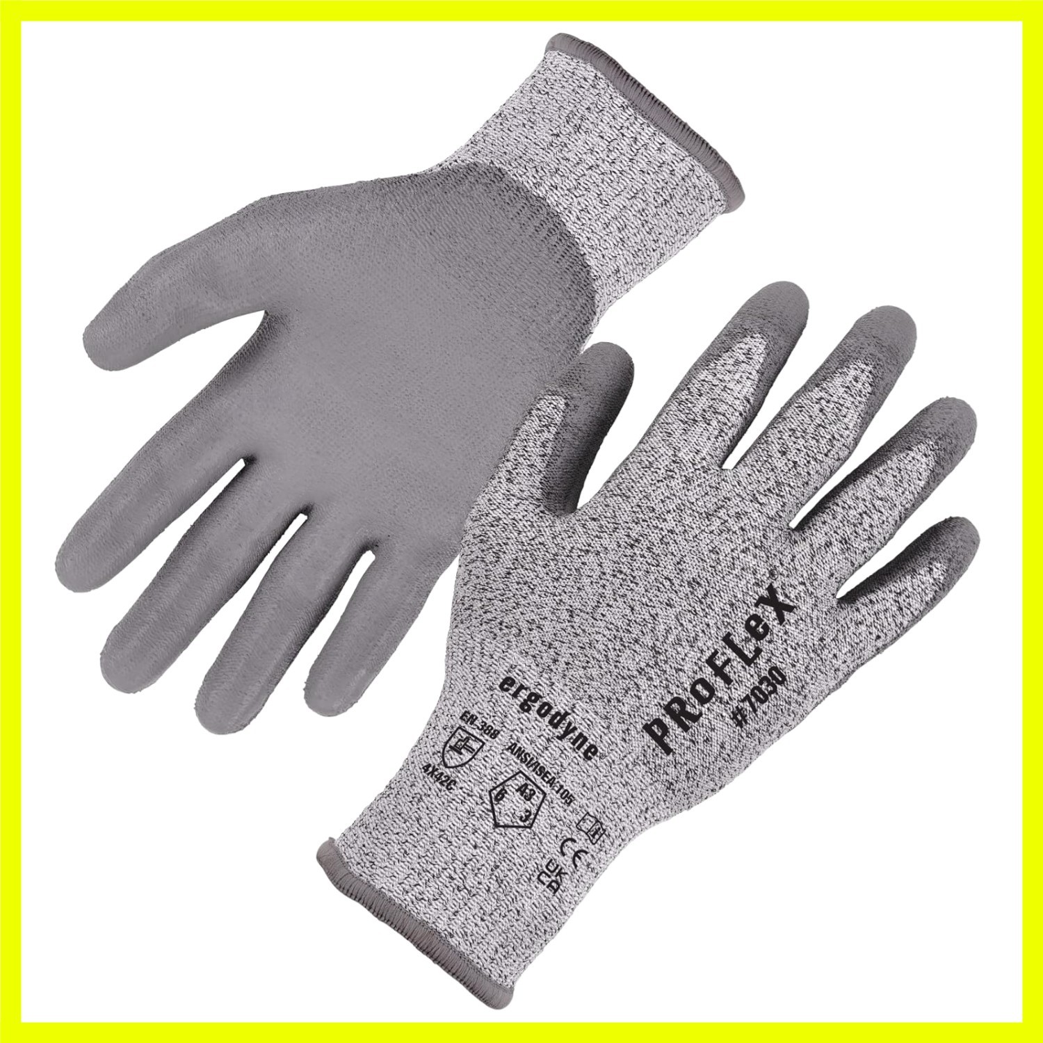 ProFlex 7030 Cut Resistant Work Gloves, ANSI A3, PU Coated Palms for Flexible…