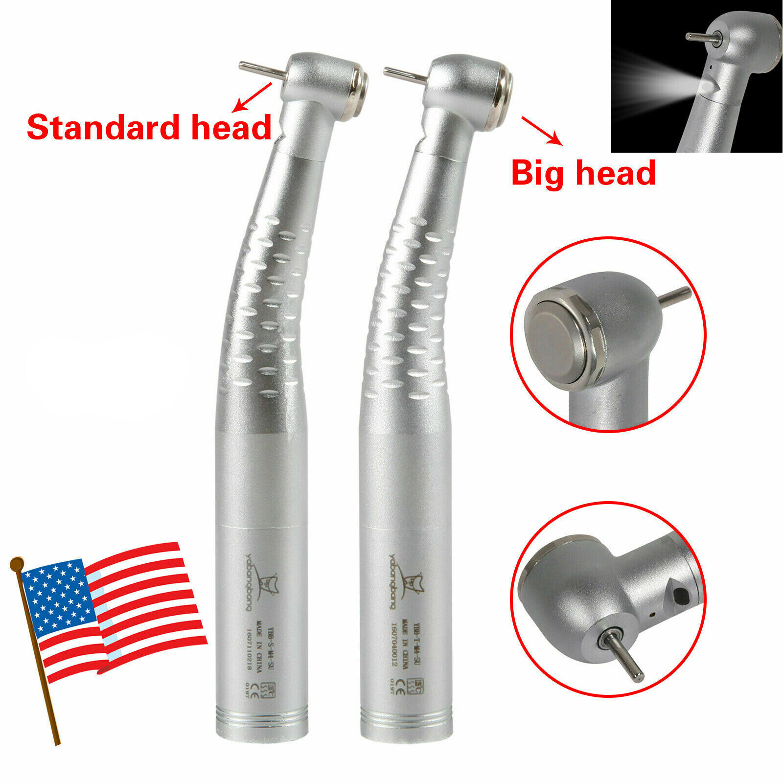 Dental Fiber Optic High Speed Turbine Handpiece / LED Coupler 4H/6Hole YG4/Y6 SA
