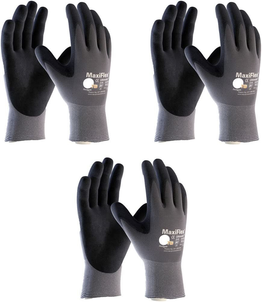 34-874 Gloves Nitrile Micro-Foam Grip Palm & Fingers – Excellent Grip and Abrasi