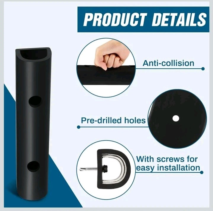 6PCS 10″ Universal Rubber Car Bumper Guard Protector Strips Anti Scratch Pads