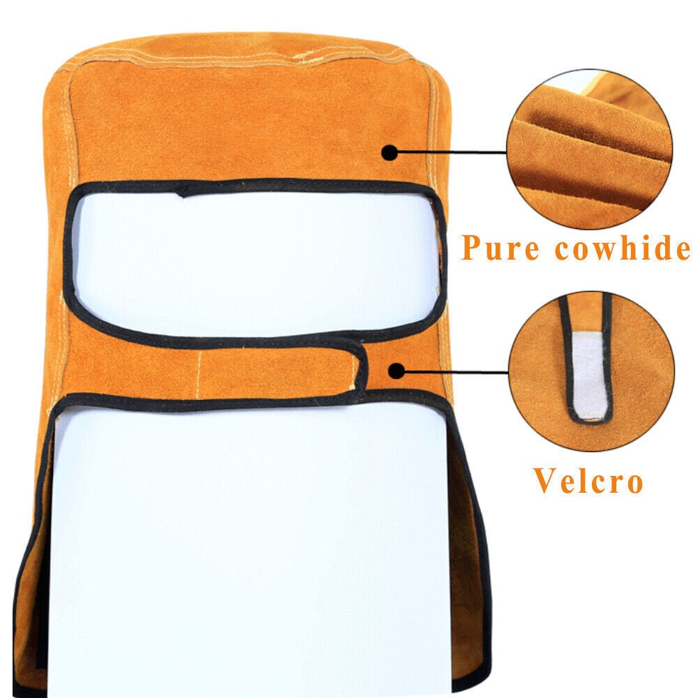 Solar Auto Darkening Filter Lens Welder Cow Leather Welding Helmet Mask Hood Cap