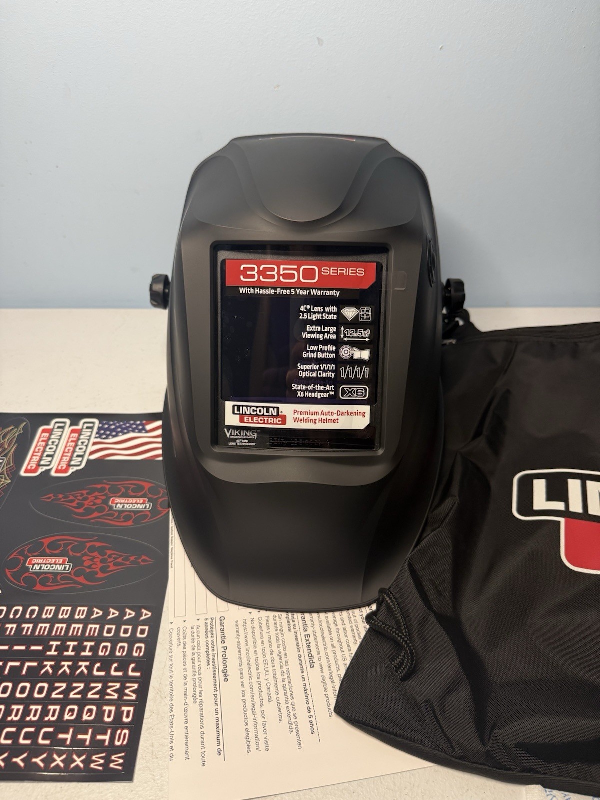 NEW Lincoln Electric K3034-4 VIKING 3350 Auto Darkening Welding Helmet Matte