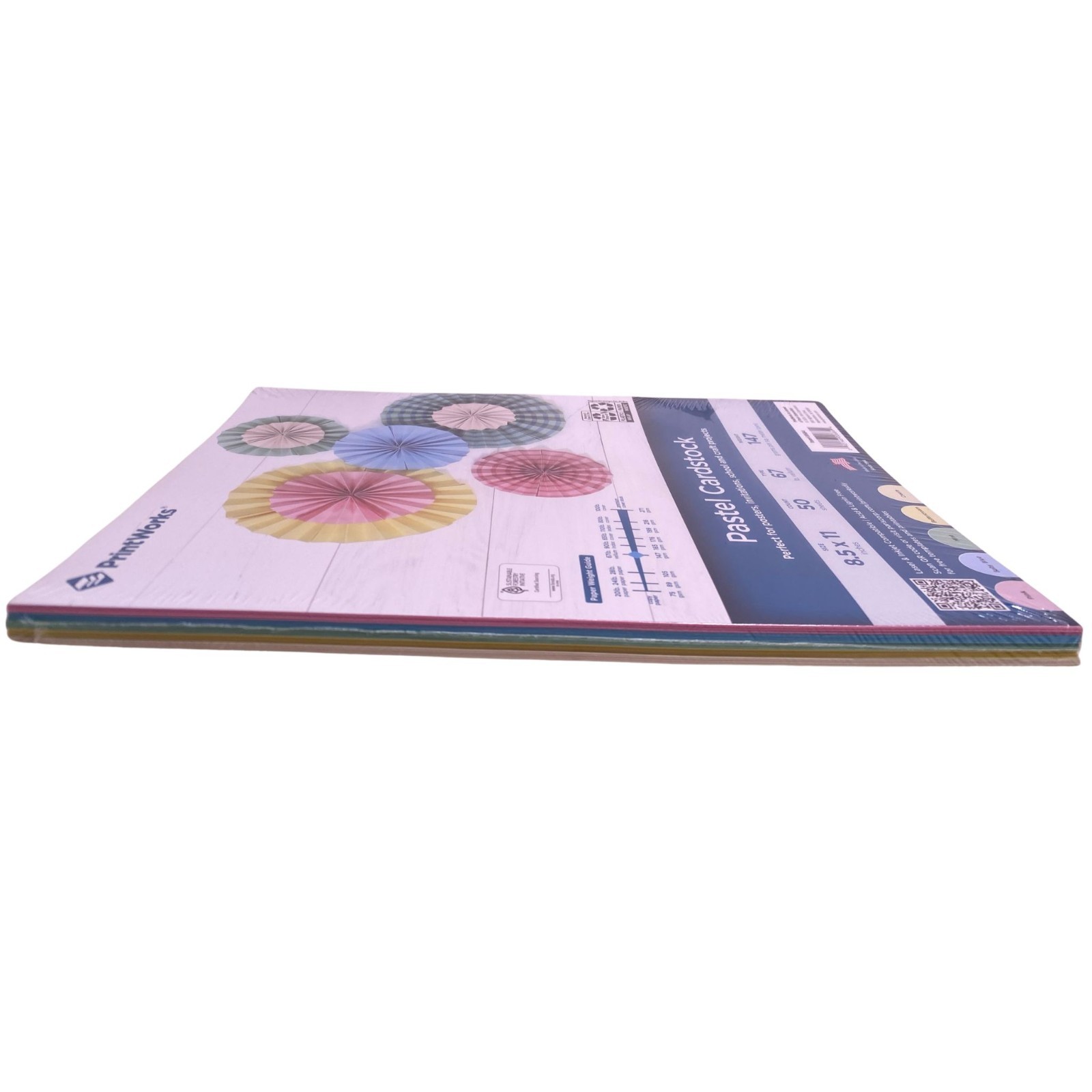 PrintWorks Pastel Cardstock 8.5×11 67 lb Craft Paper 300 Sheets 6 Pack New