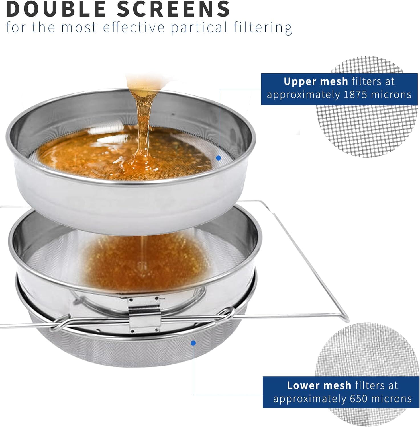 Honey Filter, 2pc – Honey Extractor Equipment Honey Bucket Strainer