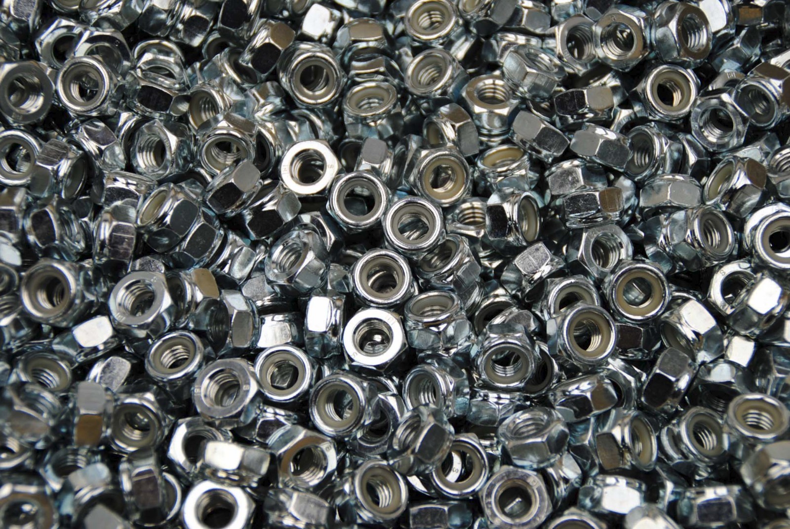 (150) M10-1.5 Metric Nylock Hex Nut 10mm Zinc Locking Nyloc