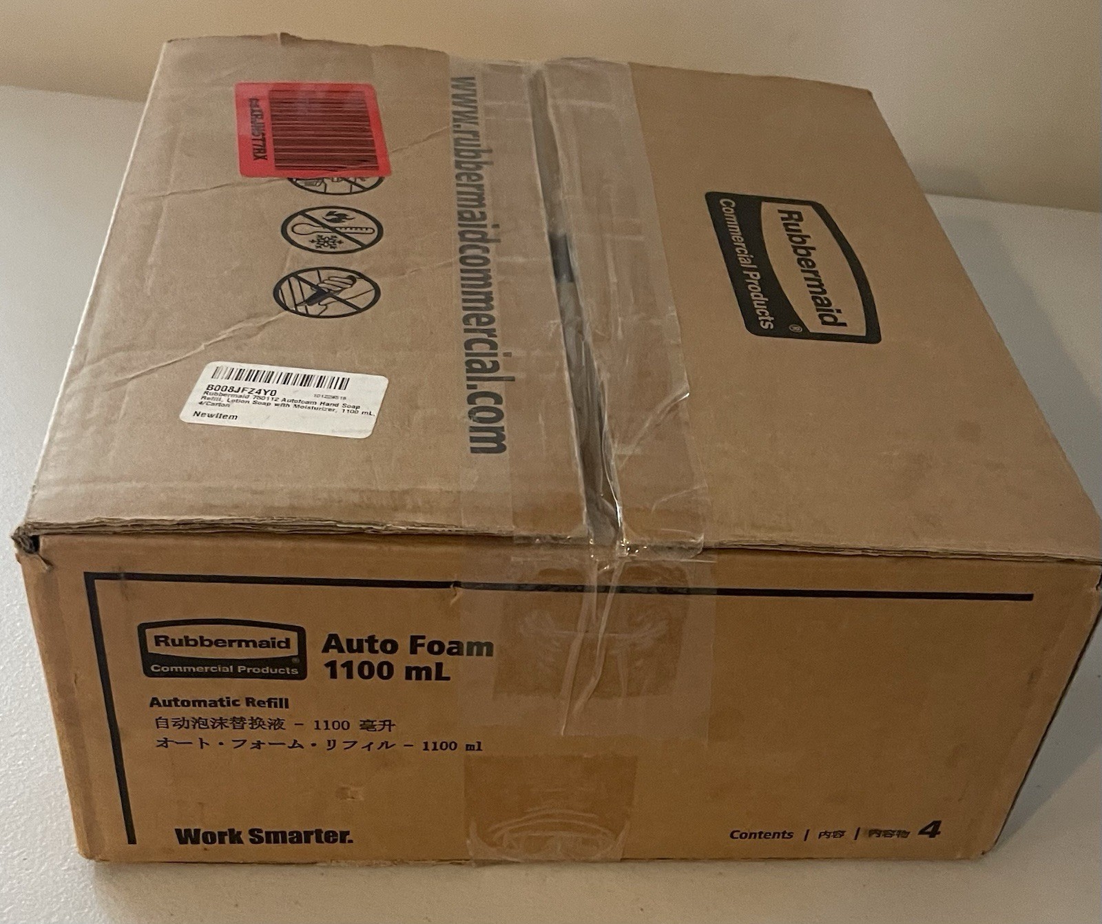 Rubbermaid FG750112 AutoFoam 1100mL Foam Hand Soap Refill 4/Case NEW