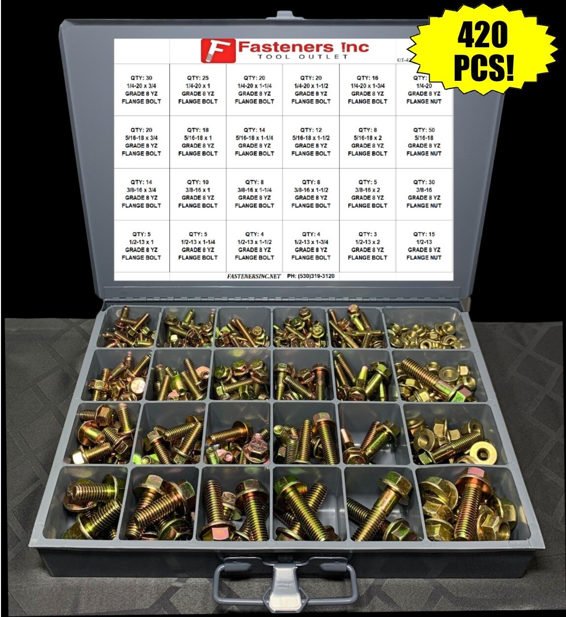 3/4-10 Grade 8 Flange Frame Bolt Yellow Zinc Plated (All Sizes & Qty’s) 3/4″