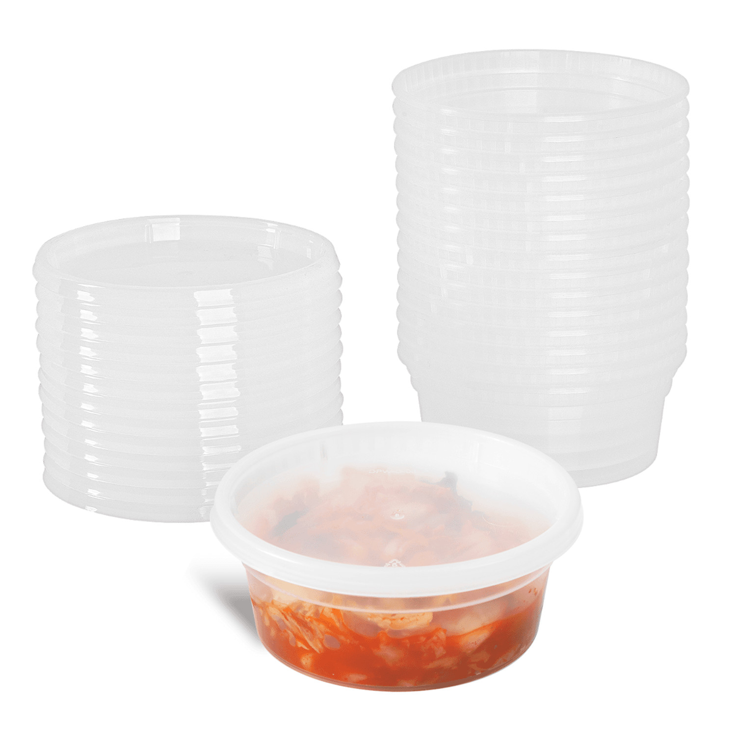 Karat 8oz PP Plastic Injection Molded Deli Containers & Lids – 240ct,FP-IMDC8-PP