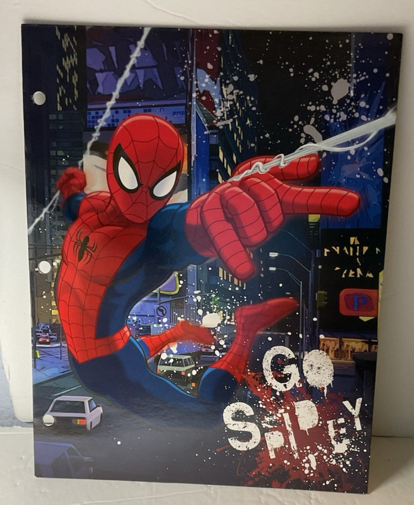 1 New MARVEL ULTIMATE SPIDER-MAN TOP FLIGHT Portfolio Folder with 3 Tangs