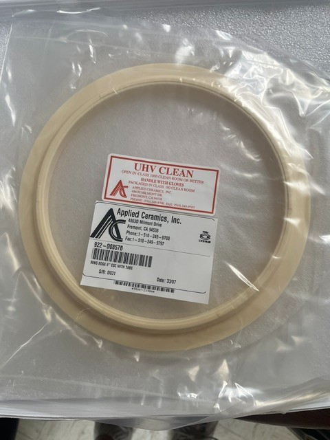 APPLIED CERAMICS EDGE RING 8″ ESC WITH TABS, 922-00857B, NOS