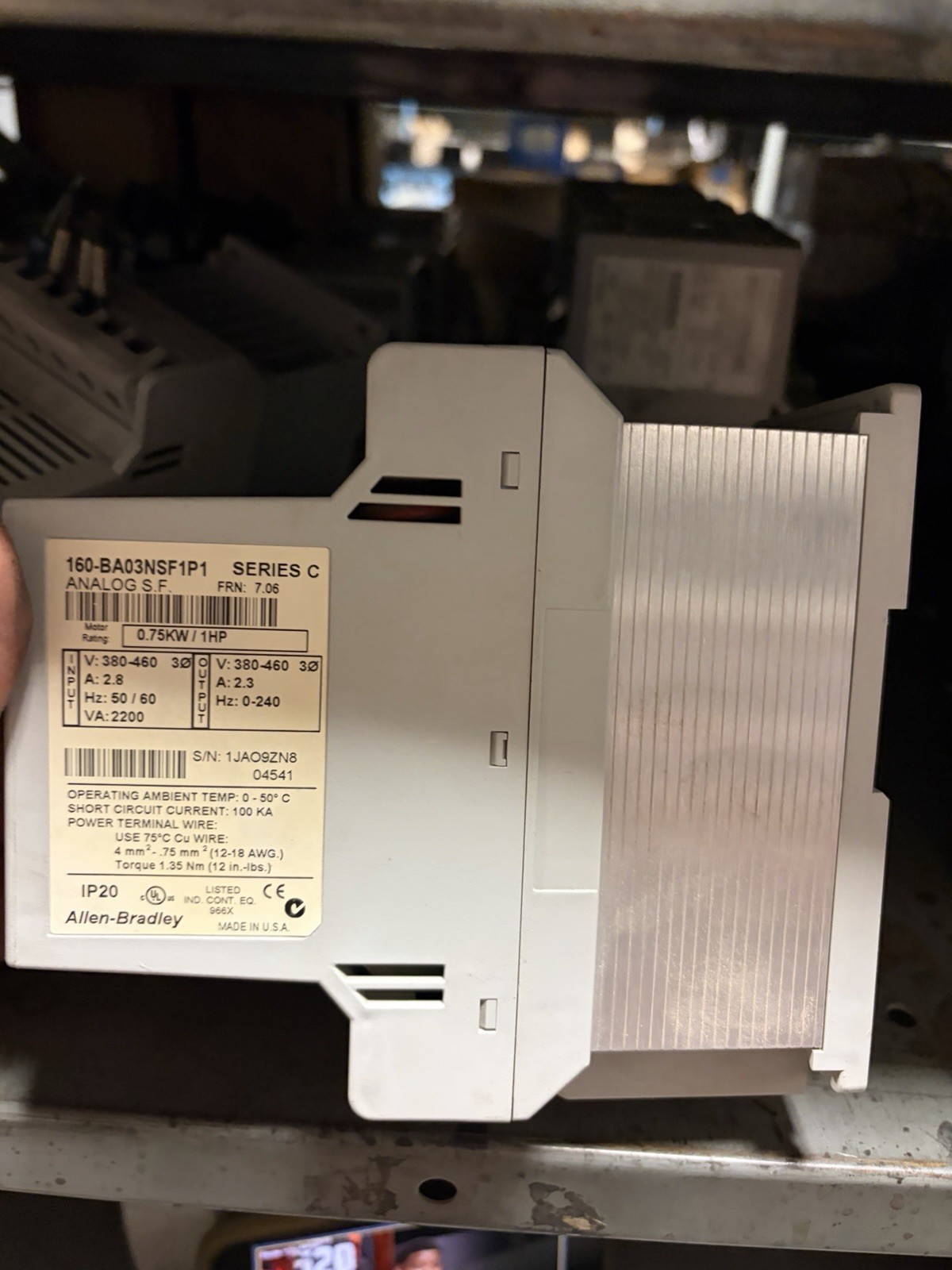 Allen Bradley 160-BA03NSF1P1 AC Drive Series C USED