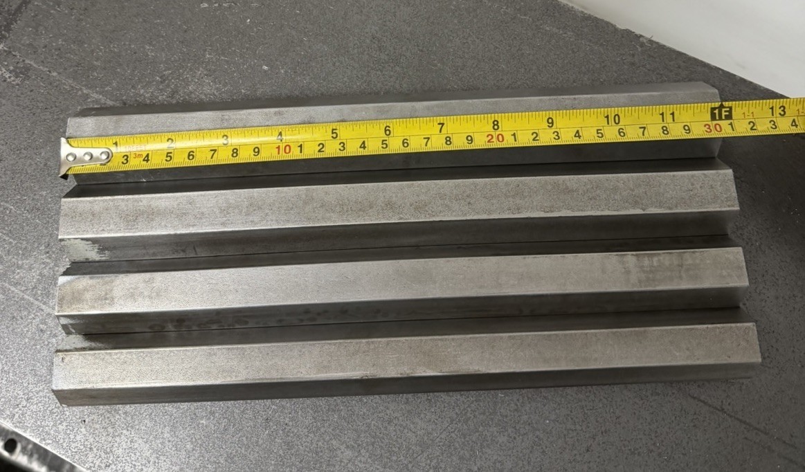 12L14 Steel Hex Bar Stock Assortment 4 Pcs CNC Lathe Machining Rods