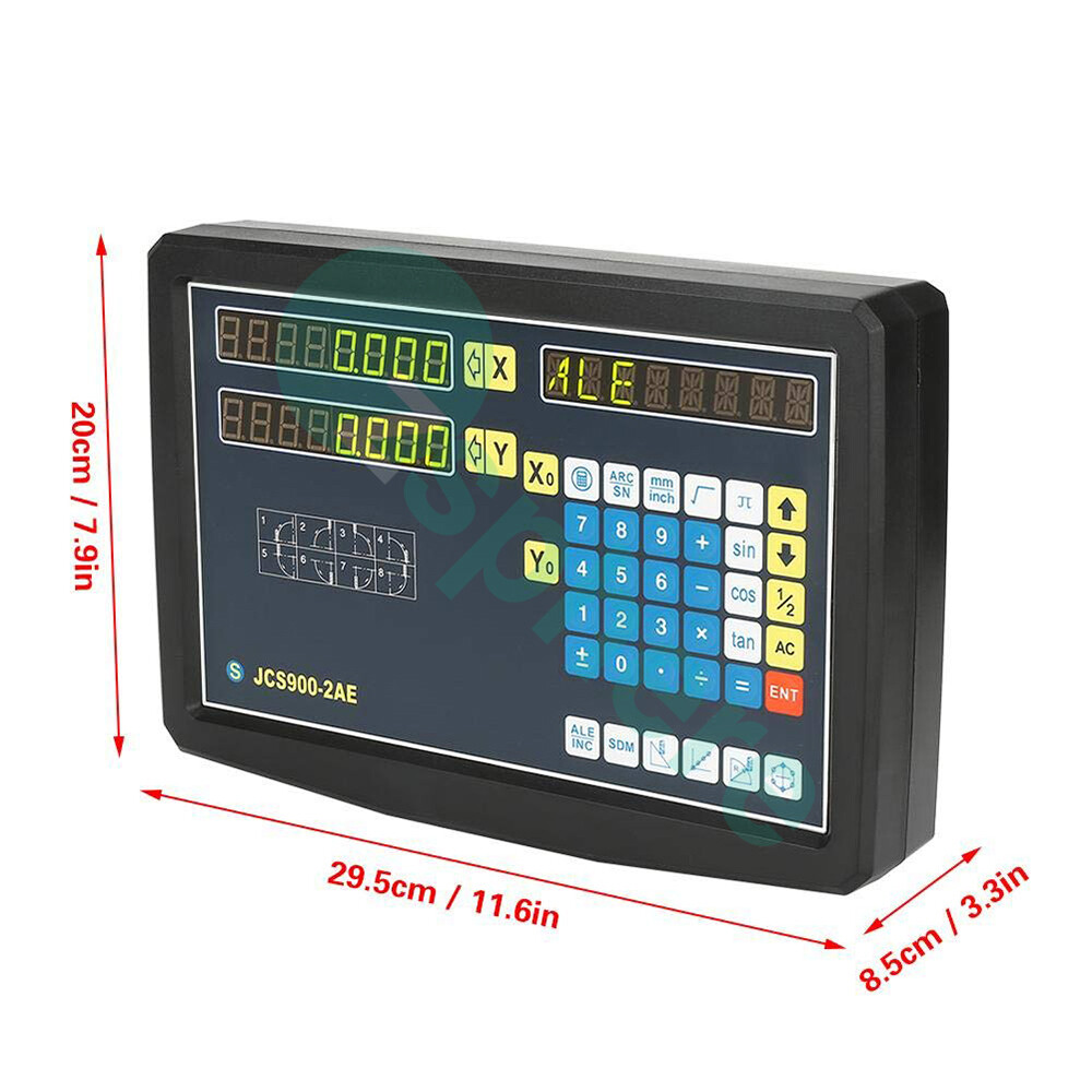 2 Axis DRO Digital Readout Linear Scale For Milling Lathe Machine High Precision