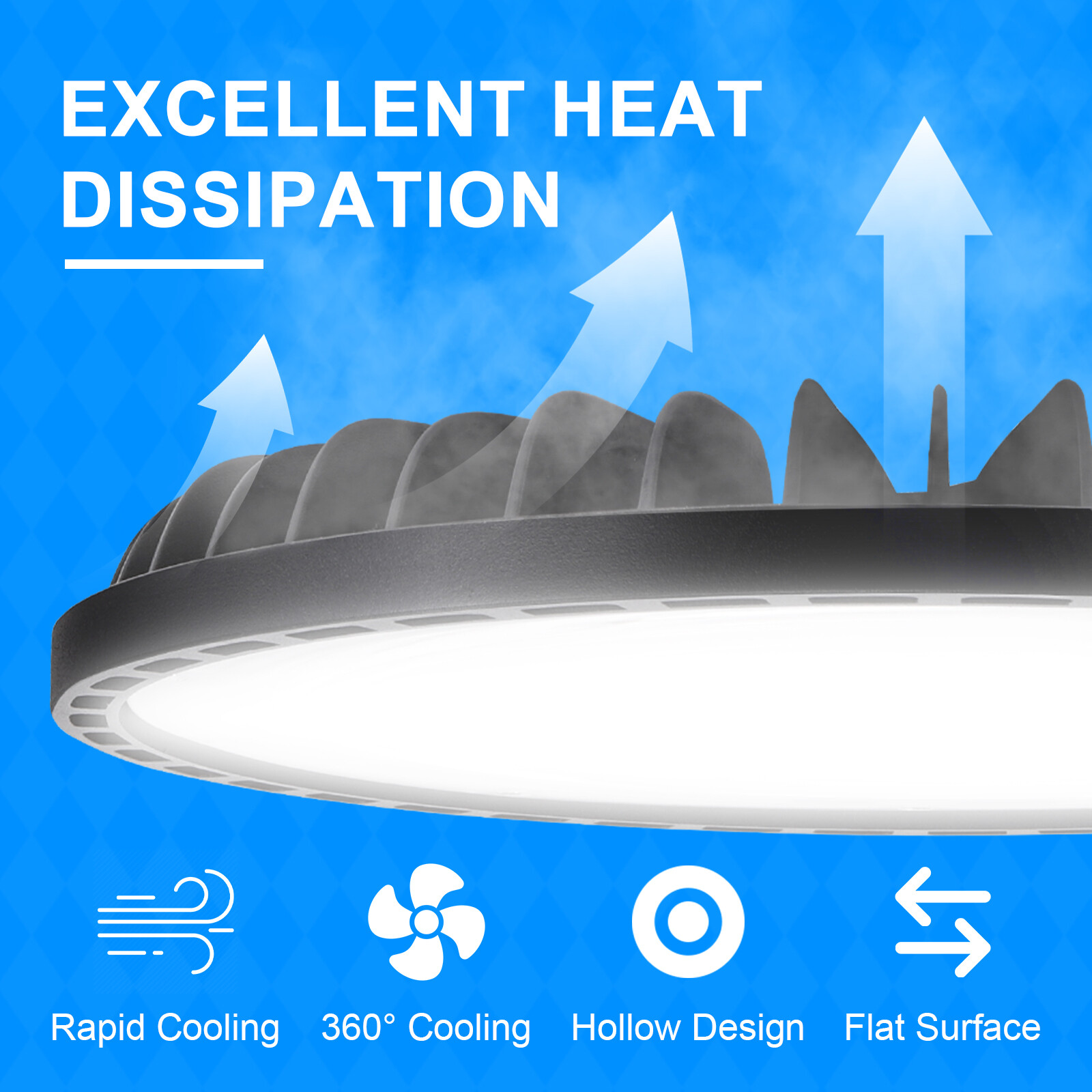 6 Pack 300W UFO Led High Bay Light Warehouse Commercial Industrial Shop Lights