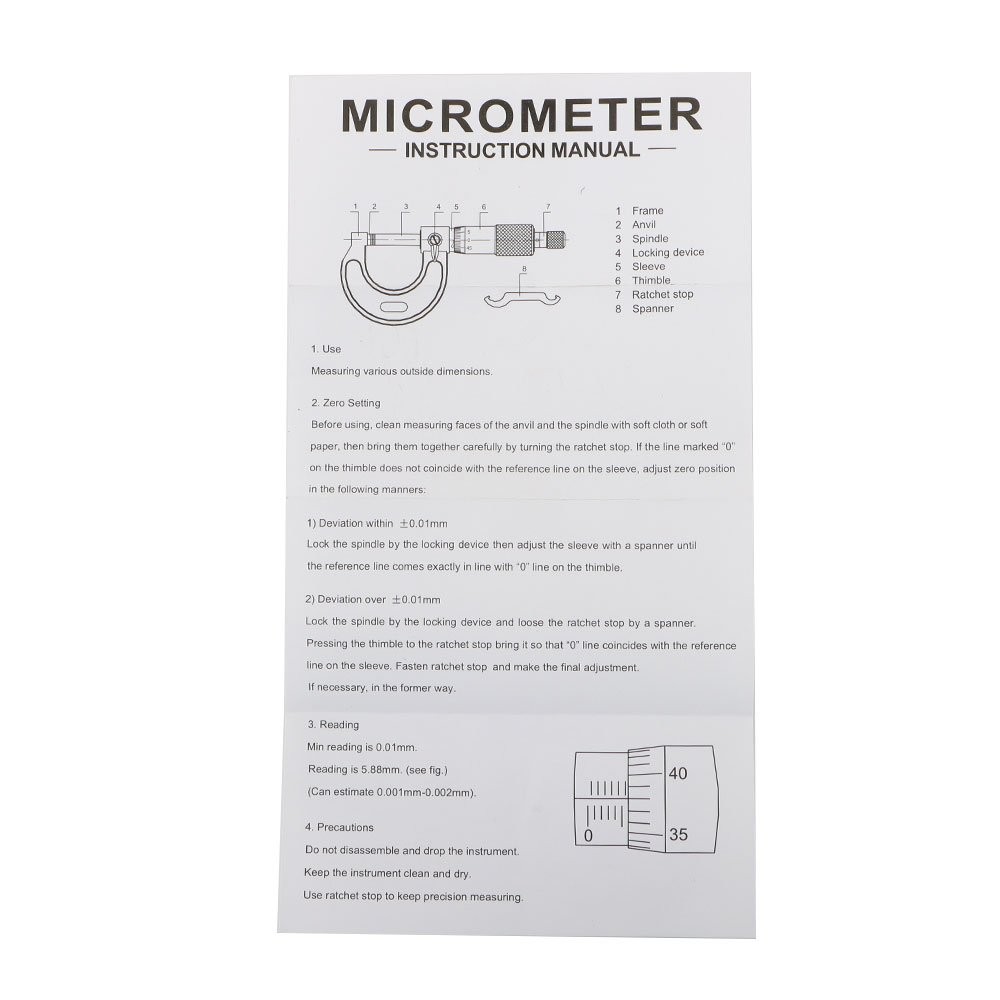6 Pcs 0-6″ Precision Outside Micrometer Set 0.0001″ Carbide Standards Set NEW