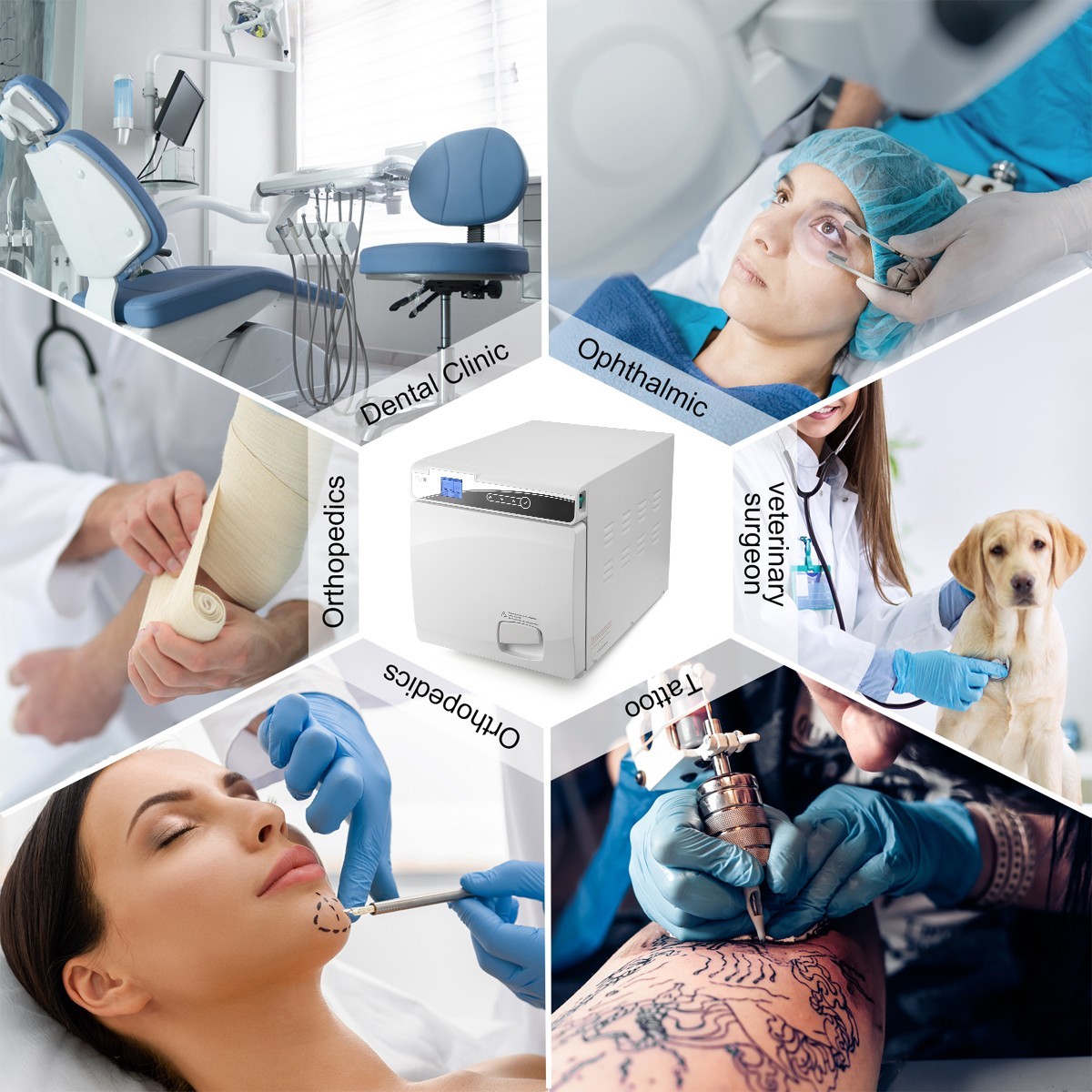 22L Class N Dental Autoclave Vacuum Steam Sterilizer with Drying Function