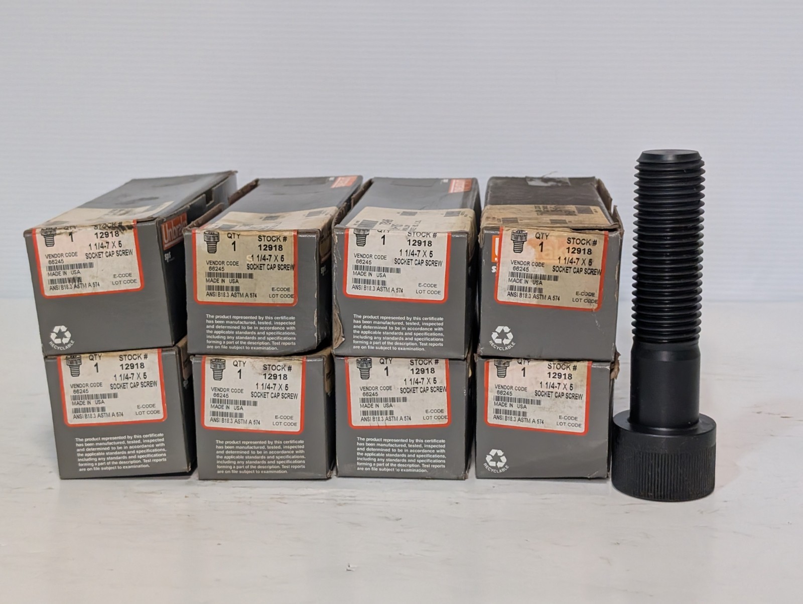 Unbrako 12918: 1-1/4-7 x 5″ high strength alloy socket head cap screw fastener