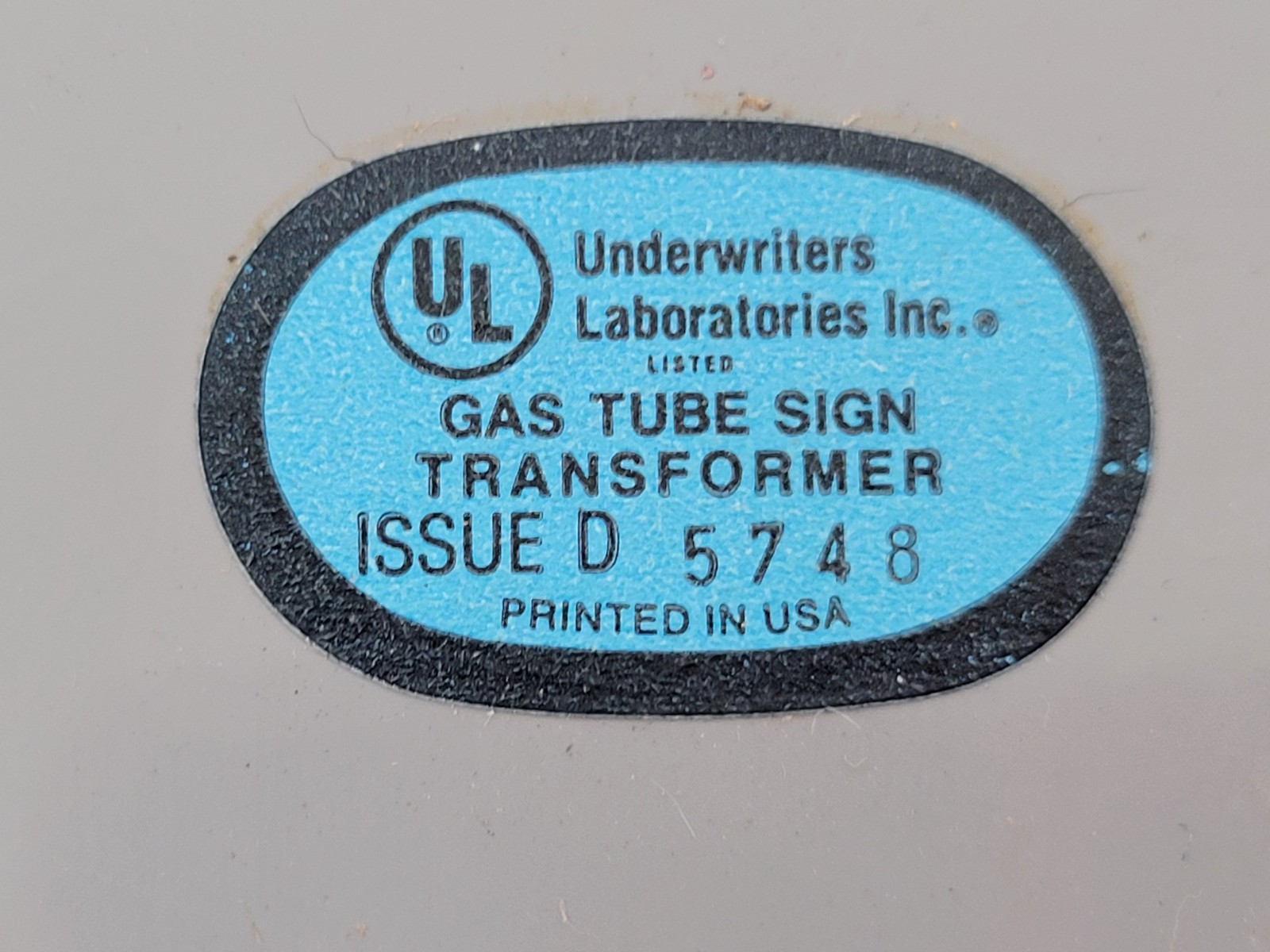 Transco 4B75N3-03 Neon Tube Light Transformer 7.5KV Pri: 120V Sec: 7500V 60Hz