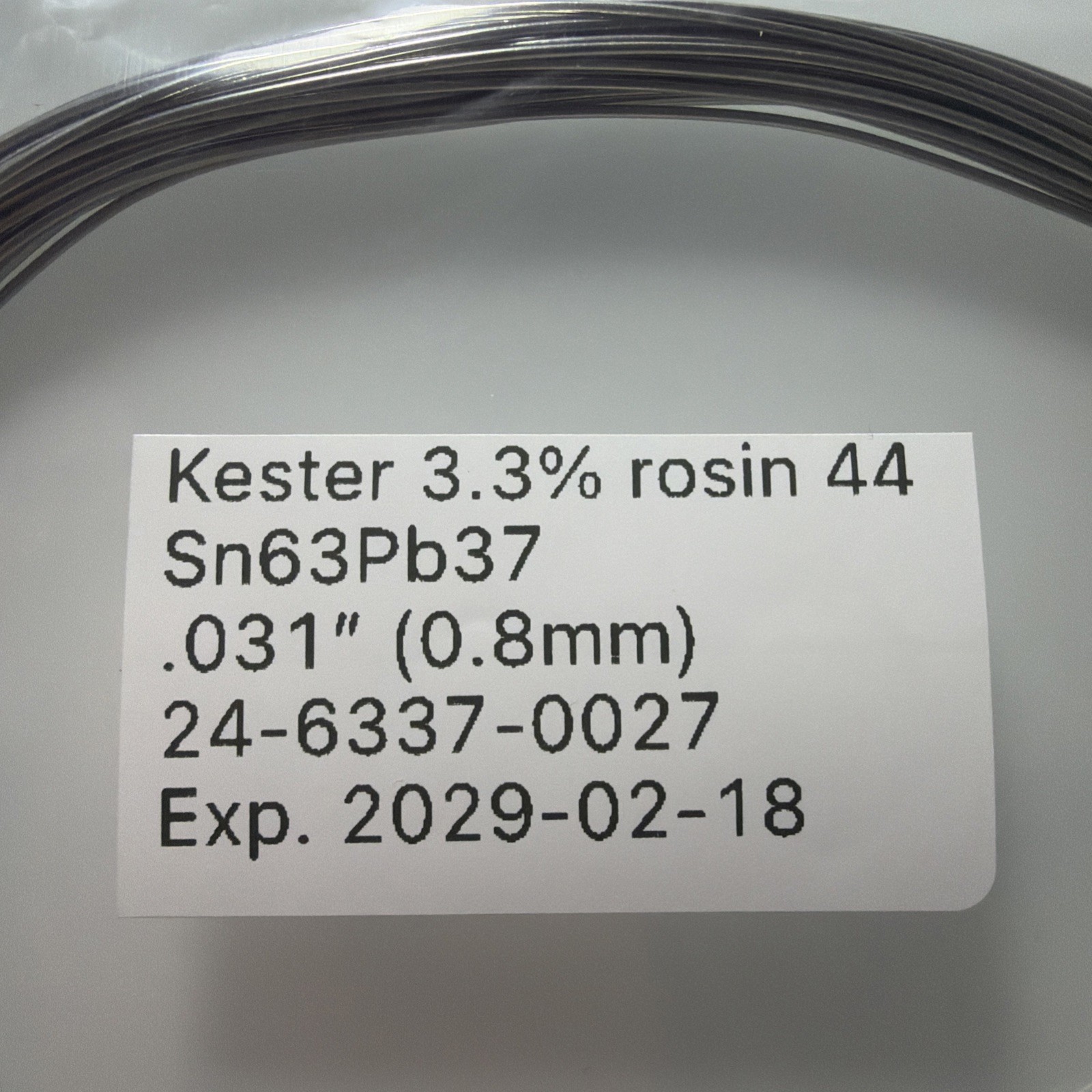 Kester 44 Rosin Core Solder .031″ .8mm 63/37 Eutectic 24-6337-0027 30ft 1.1oz