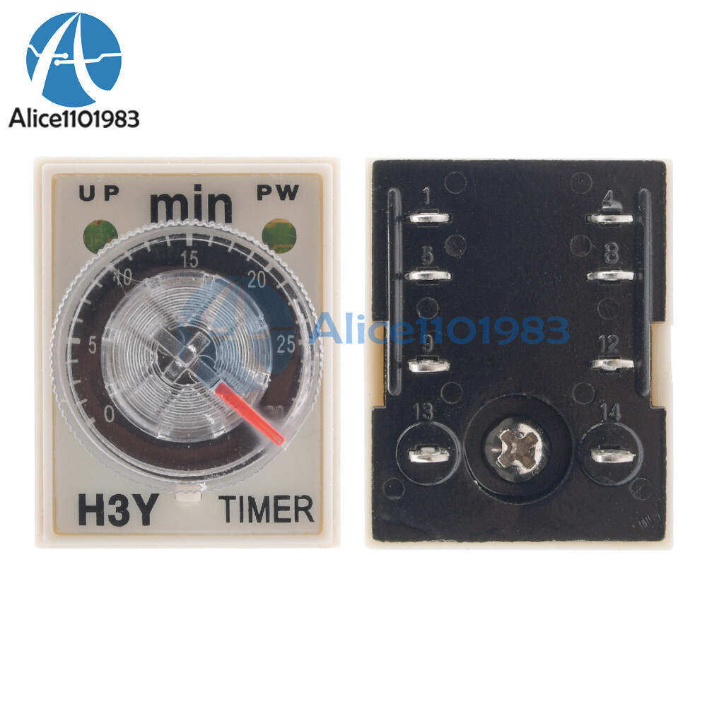 H3Y-2 220VAC 8P 0-30 Minutes Timing Delay Range DPDT Relay Timer