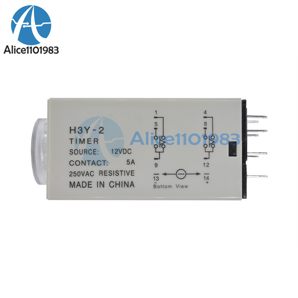 DC 12V H3Y-2 0-30 Minutes Power on Timer Time Delay Relay 8 Pin TH283