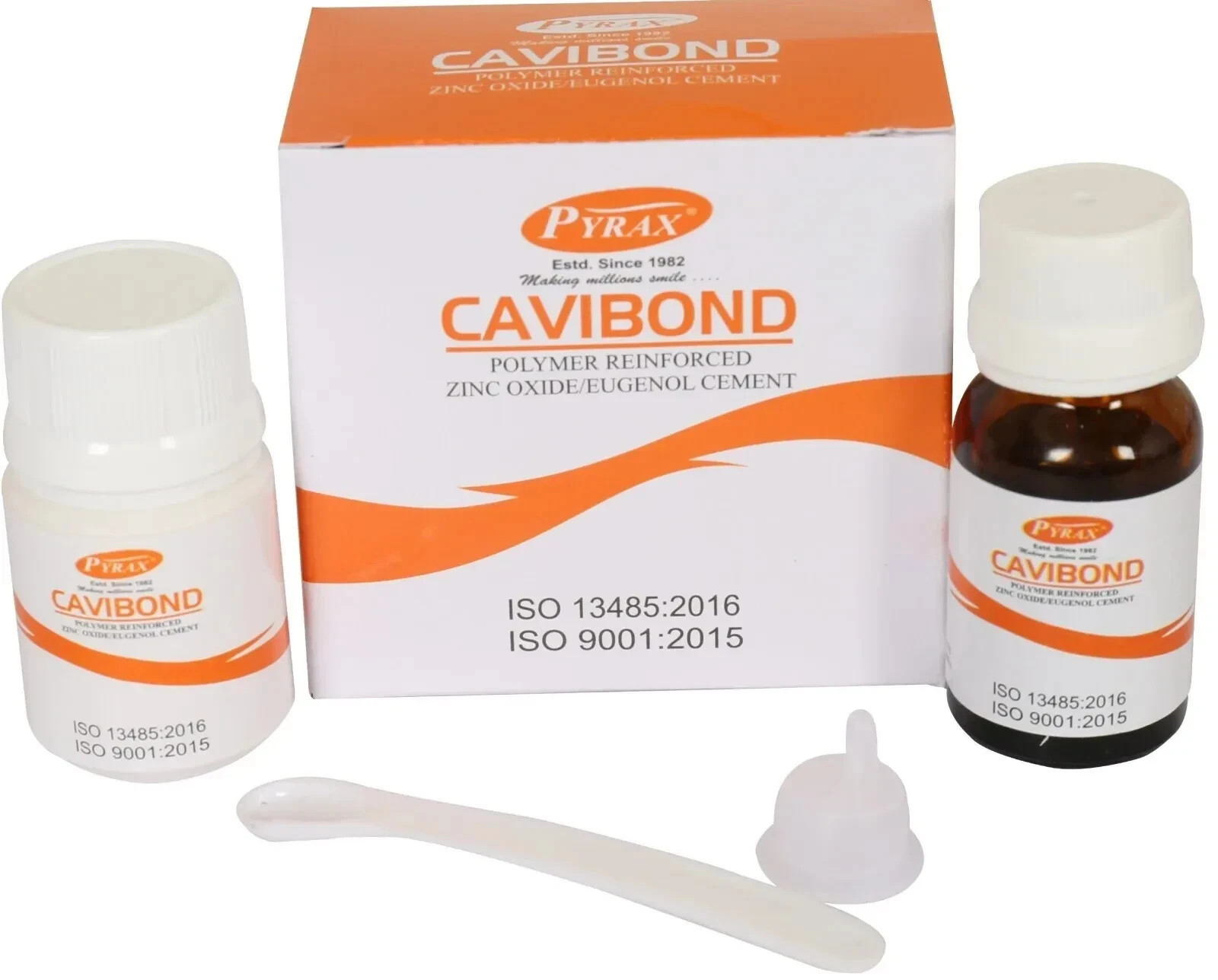 Dental Pyrax CAVIBOND Zinc Oxide Eugenol Temporary Cement Powder Liquid Set (fs)