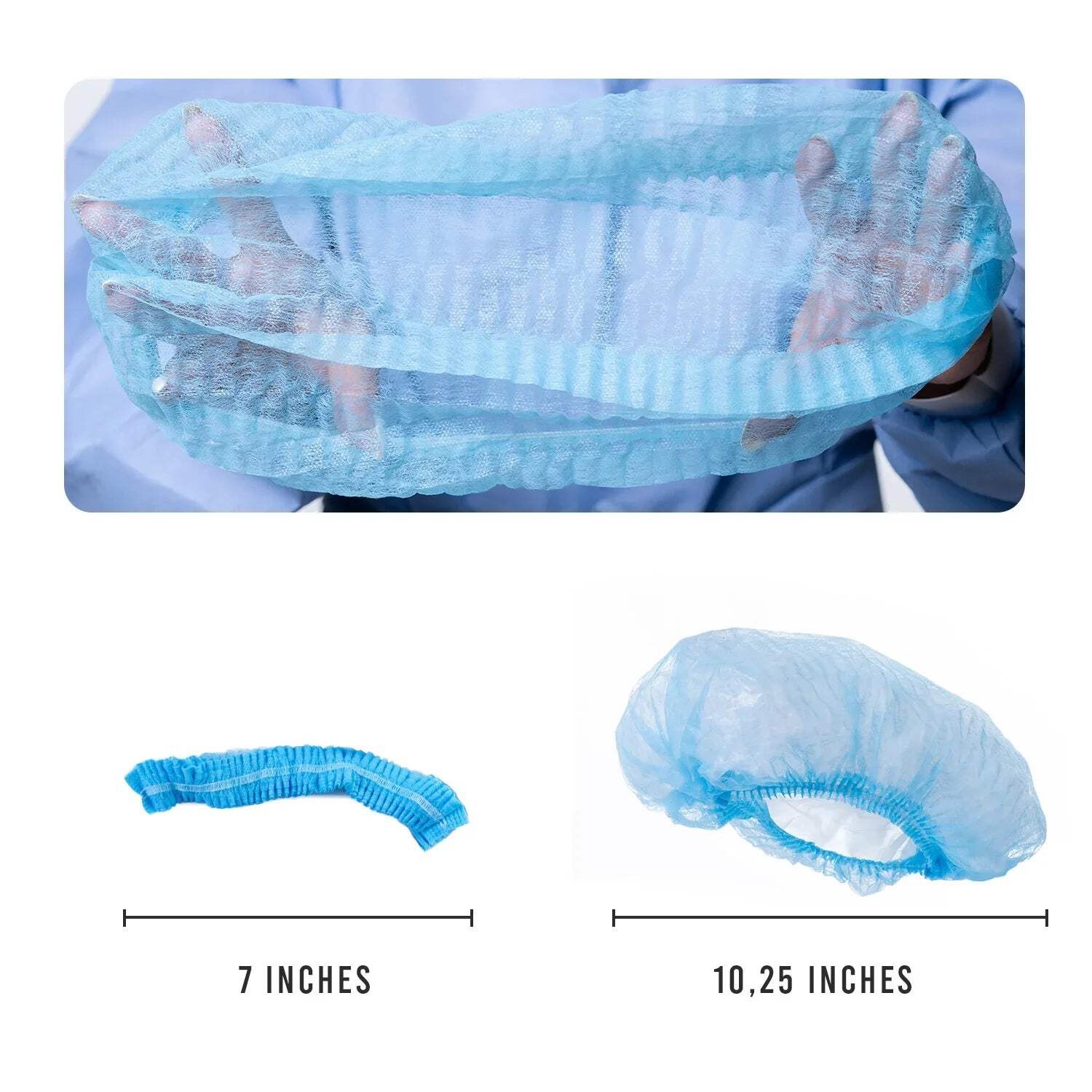 Disposable Bouffant Caps 1 Pack of 100 Protective Hair Covers