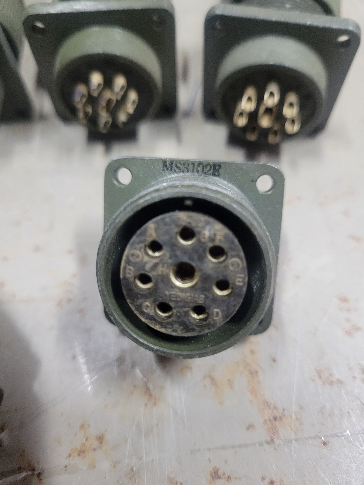 ITT CANNON 8 Pin Plug Connector Cannon G Mil. Spec Circular Connector LOT of 5
