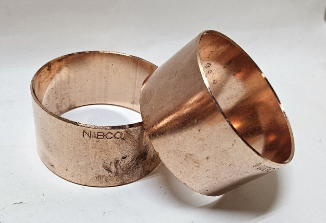 NIBCO 901 3 DWV CxC Copper 3″ Slip Coupling with Stop (Lot of 2)