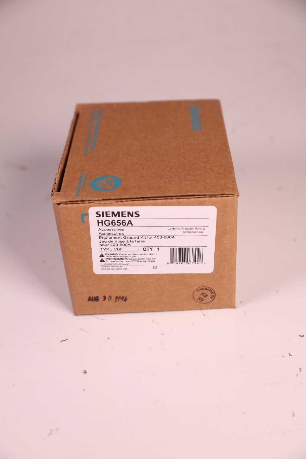 SIEMENS HG656A Equipment Ground Kit for 400-600A New, In Box