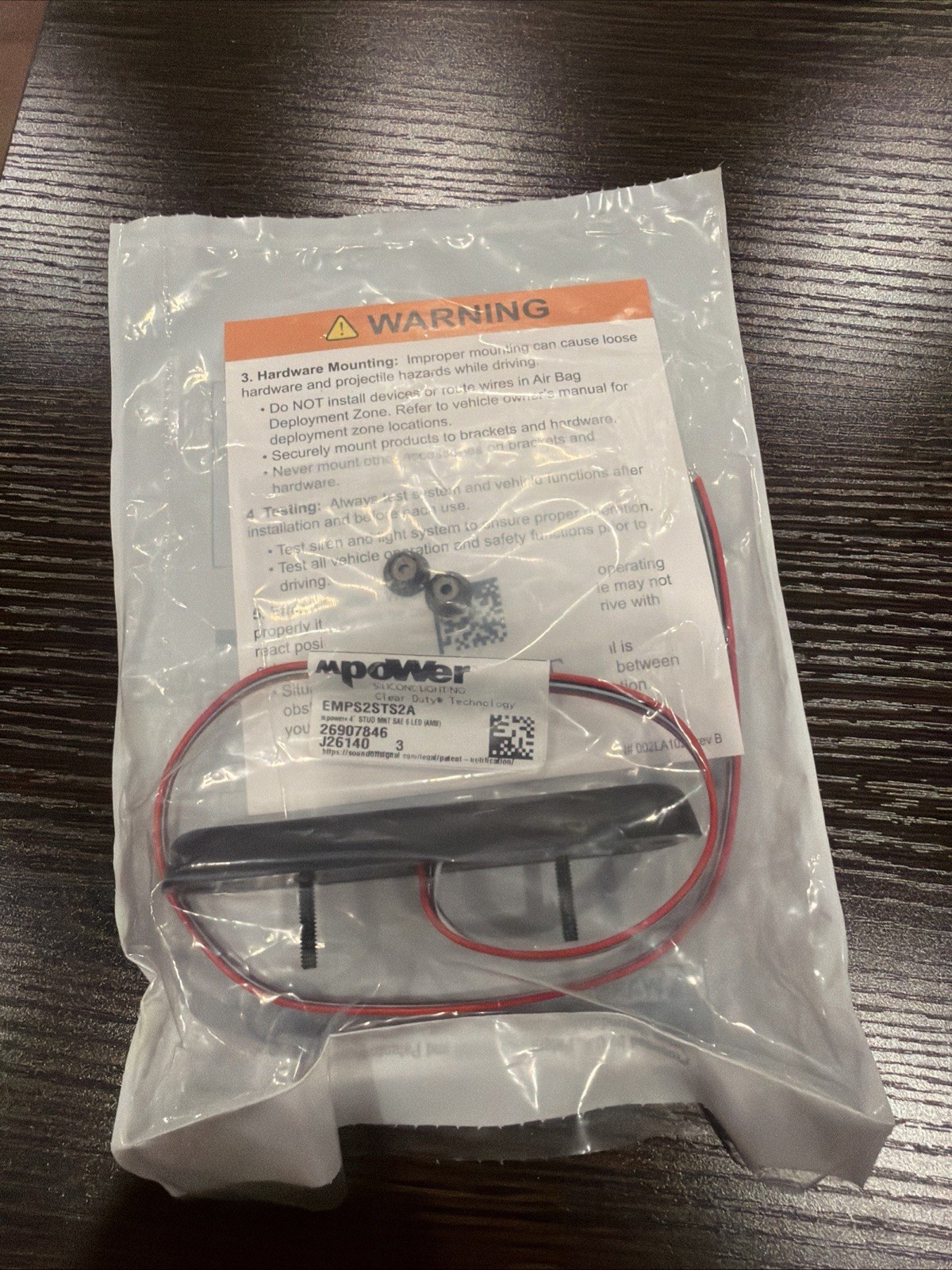 SoundOff Signal Mpower Fascia 4” Solid Amber Stud Mount