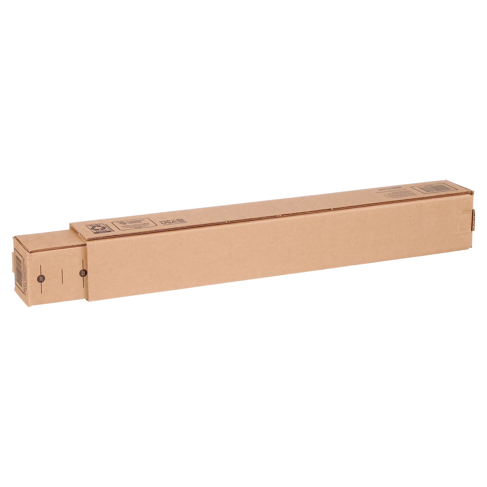 Corrugated Telescoping Square Mailing & Shipping Tube, (20”- 38″ X 2.5” X 2.5”),