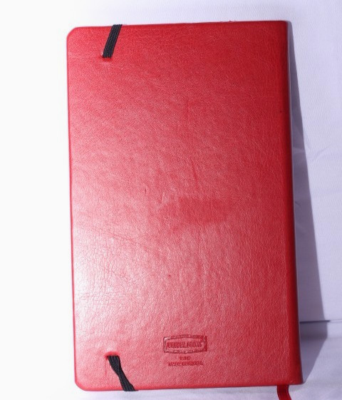 Red Hardcover Journal Notebook Elastic Closure Ribbon Bookmark – Qualtrics