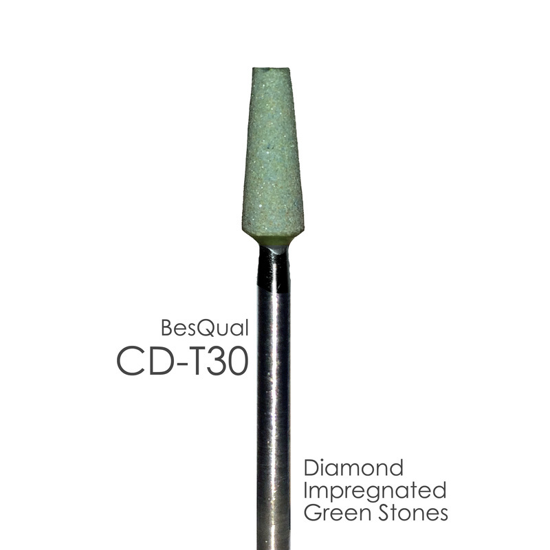 Diamond Green Tapered Stone for Zirconia and Porcelain Besqual Cd-T30