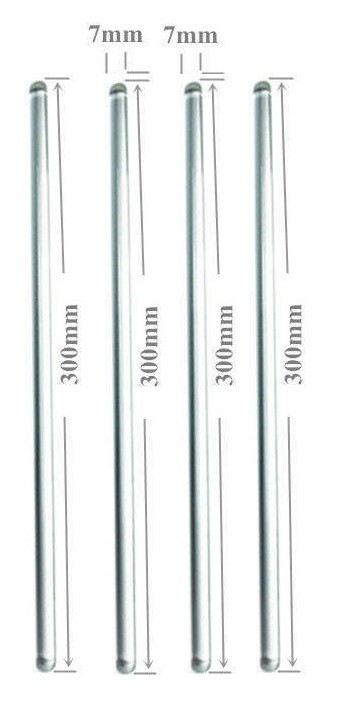4 Pack Glass Stirring Rods 12″ (300MM) For Science Education, Lab & Kitchen Use
