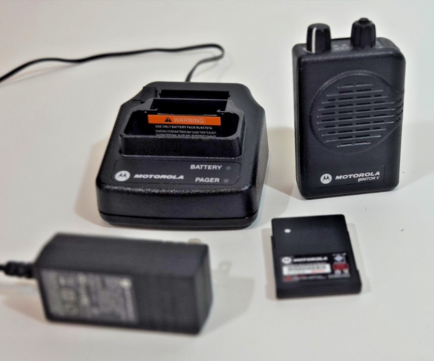 Motorola Minitor V Pager with Battery & Charger – Used, Good Condition VHF Alert