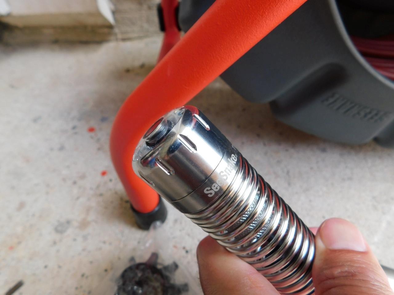RIDGID 63628 MINI SEESNAKE SEWER CAMERA REEL SELF LEVELING WITH TRUSENSE 200′
