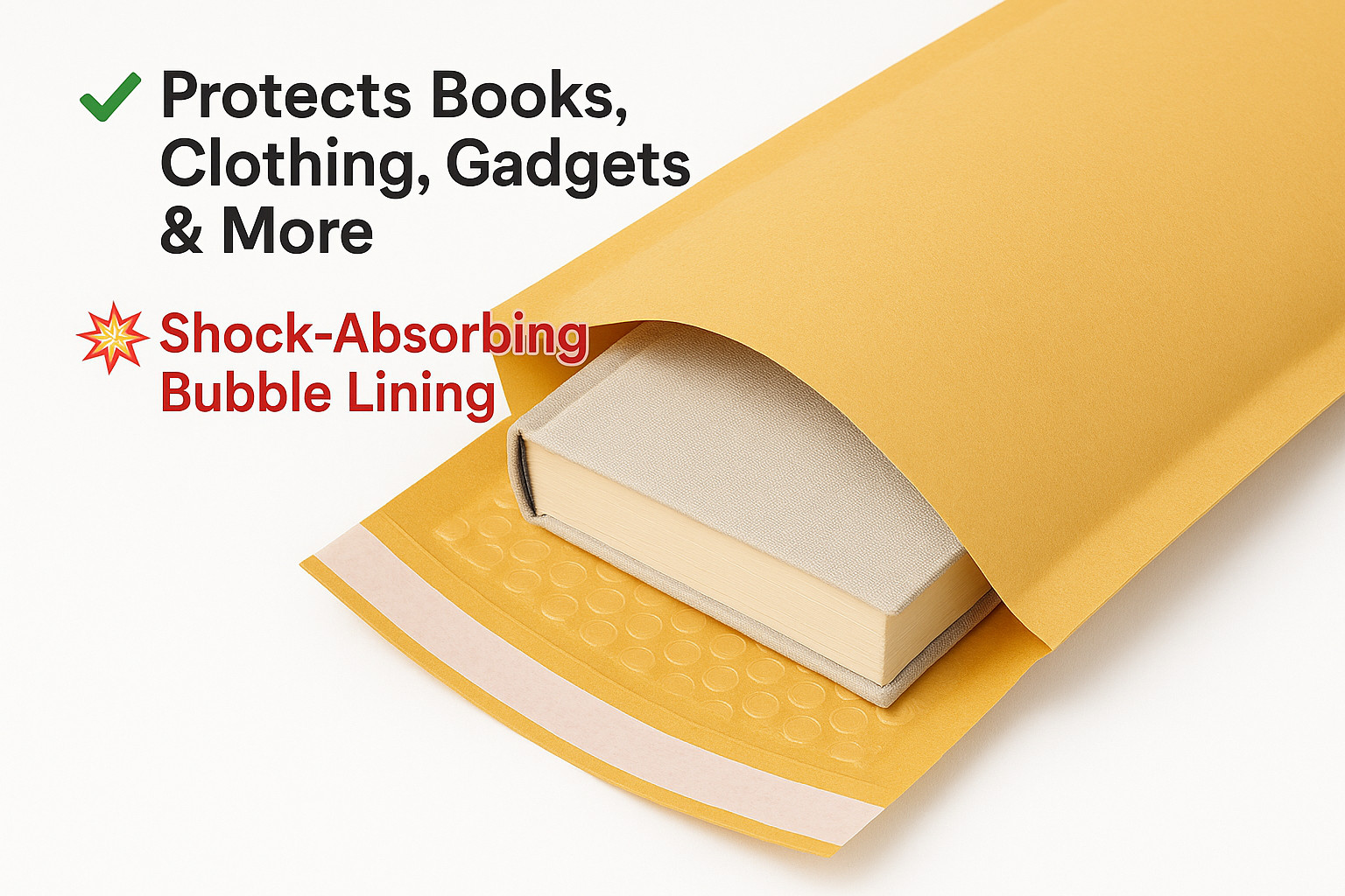 All Sizes Kraft Bubble Mailers – Padded Envelopes #000 to #7 (10–1000 Pack)