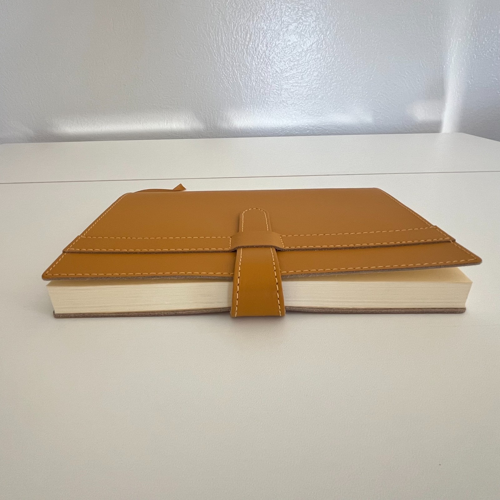 Never Used Barnes & Noble Dark Mustard Yellow Leather Journal Hand Made in Italy