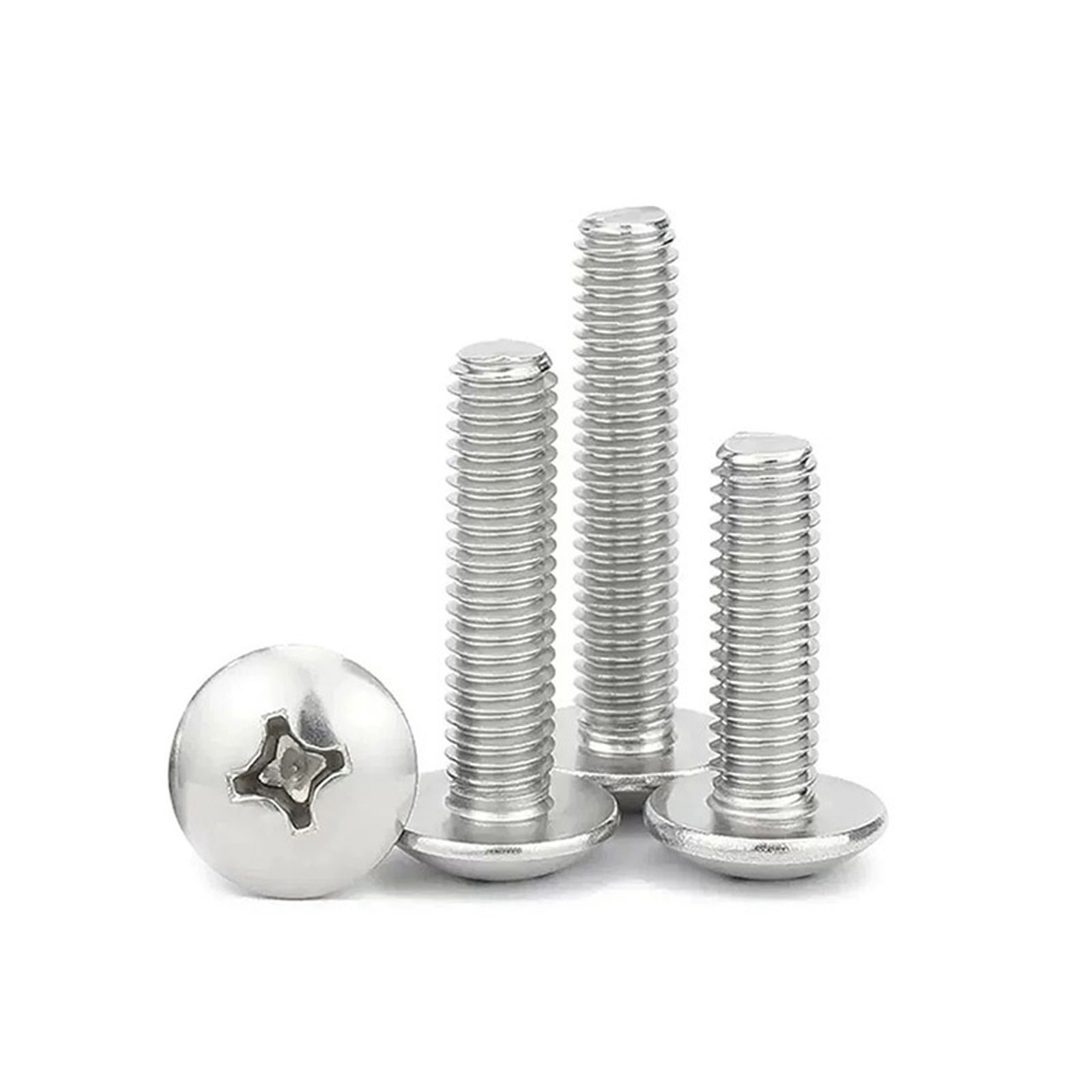 10 x M4 M5 M6 Button Head Screws Phillips Dome Bolts 201 Stainless Steel