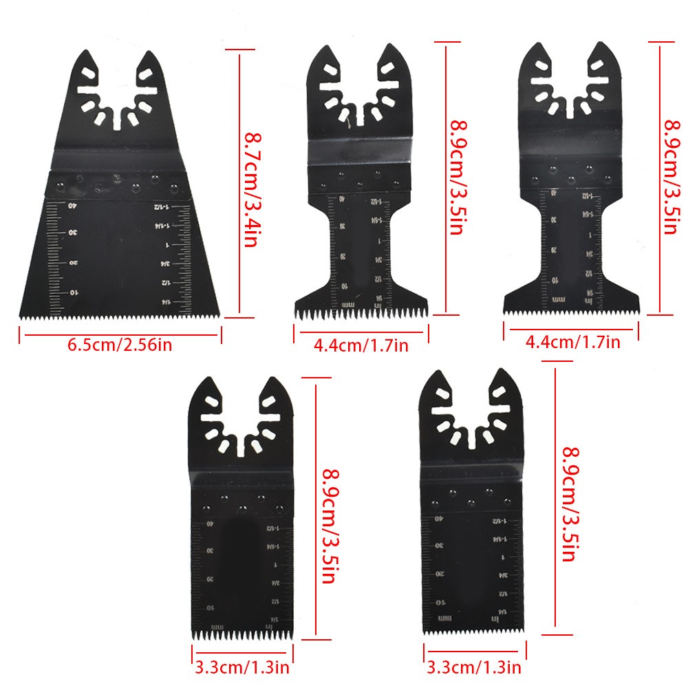 40Pcs Oscillating Tool Accessories Kit Universal Metal Wood Multitool Saw Blades