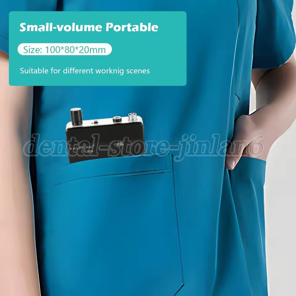 Portable Dental Lab Brushless Micromotor E-Type Grinding Polishing Machine BLACK