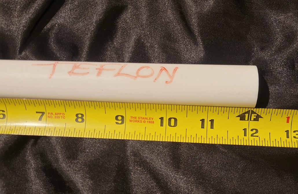 Teflon 1 Dia Round Stock 12″ long (1.000 X 12.000) INV#W-79