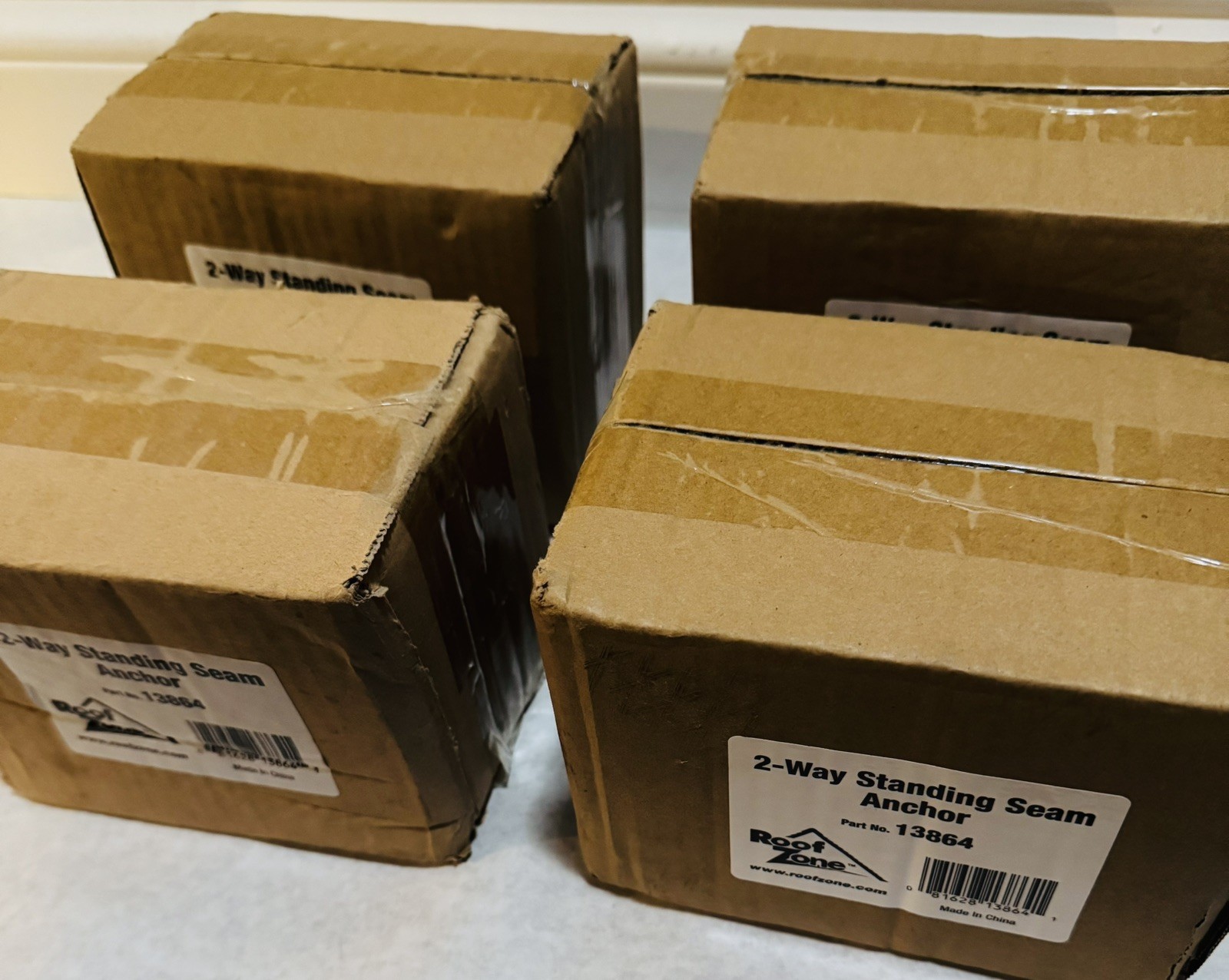 Roof Zone 2 Way Standing Seam Anchor (# 13864) – Lot of 4 – New in Boxes
