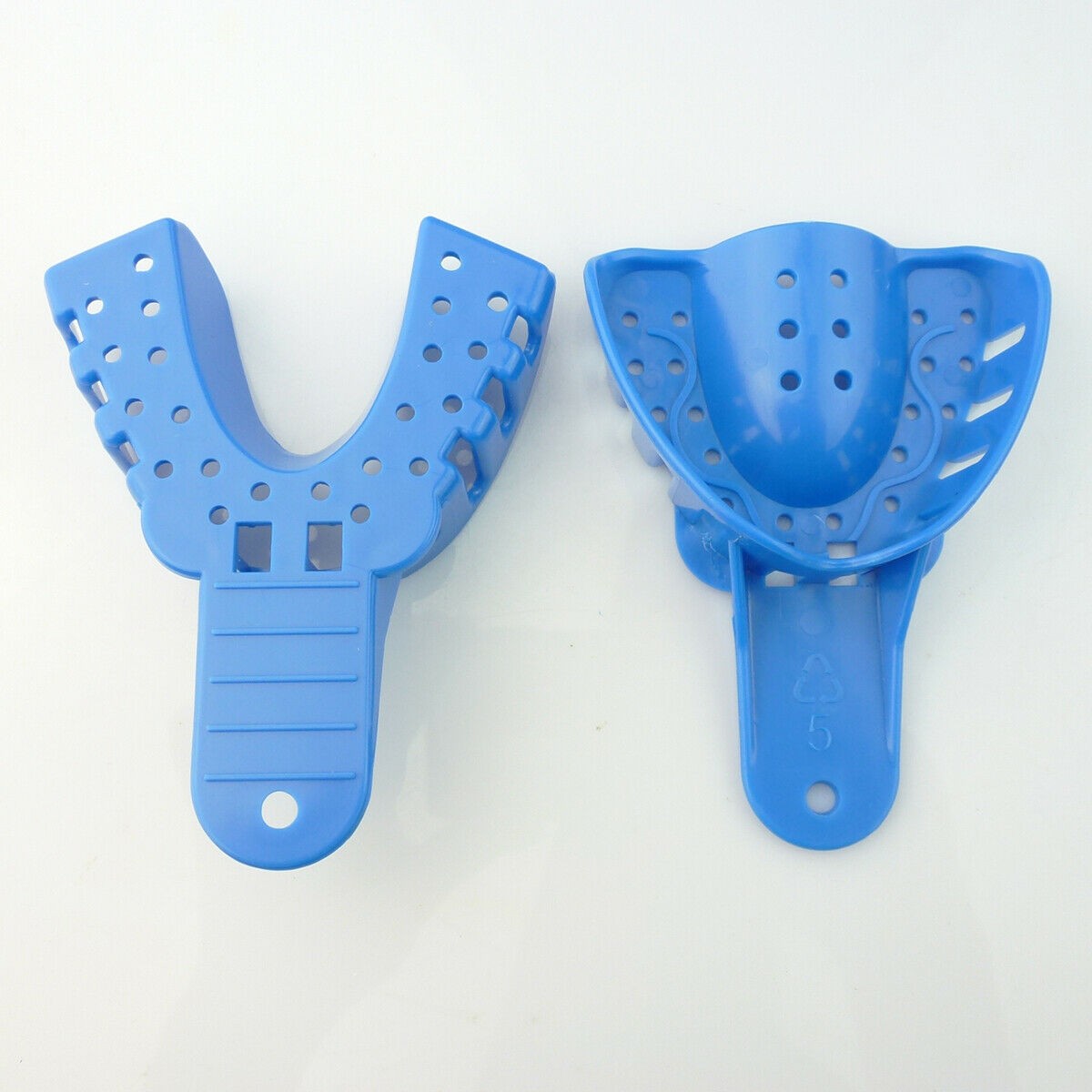 Dental Impression Trays Plastic Perforated 12PC Upper/Lower S/M/L/XL Easyinsmile